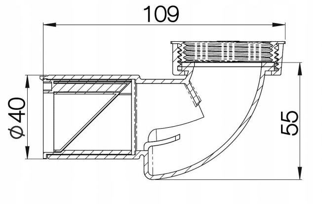 Syfon umywalkowy suchy biały PUM