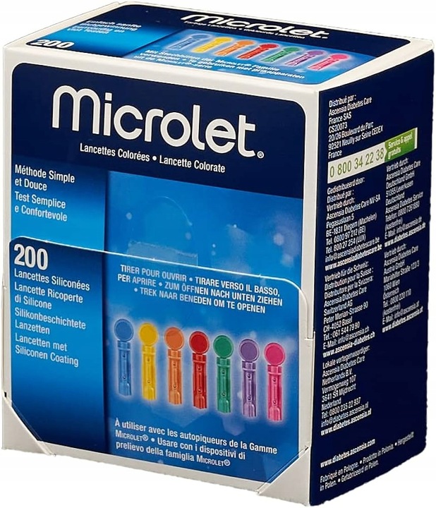 MICROLET LANCETY 200 sztuk (do ContourPlus, ContourTS) Ascensia Diabetes