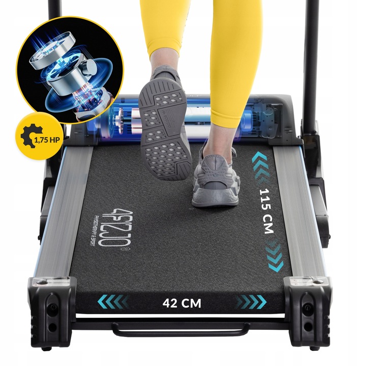 BIEŻNIA ELEKTRYCZNA DOMOWA SKŁADANA Z AMORTYZACJĄ 15 KM/H REGULACJA POZIOMU