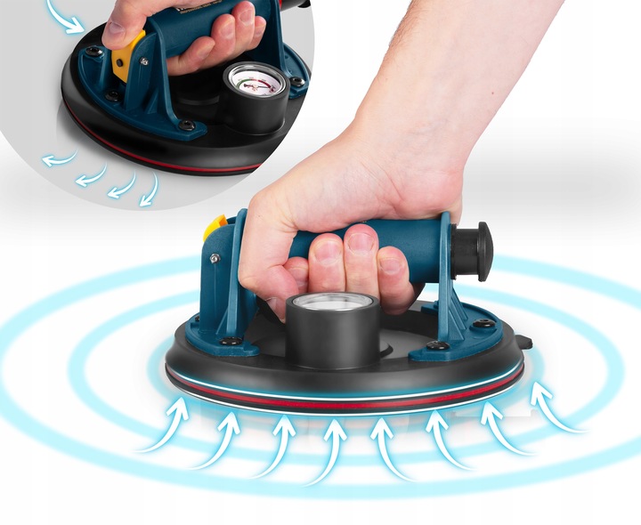 PRZYSSAWKA DO PŁYTEK GLAZURY PRÓŻNIOWA uchwyt z pompką do 200kg