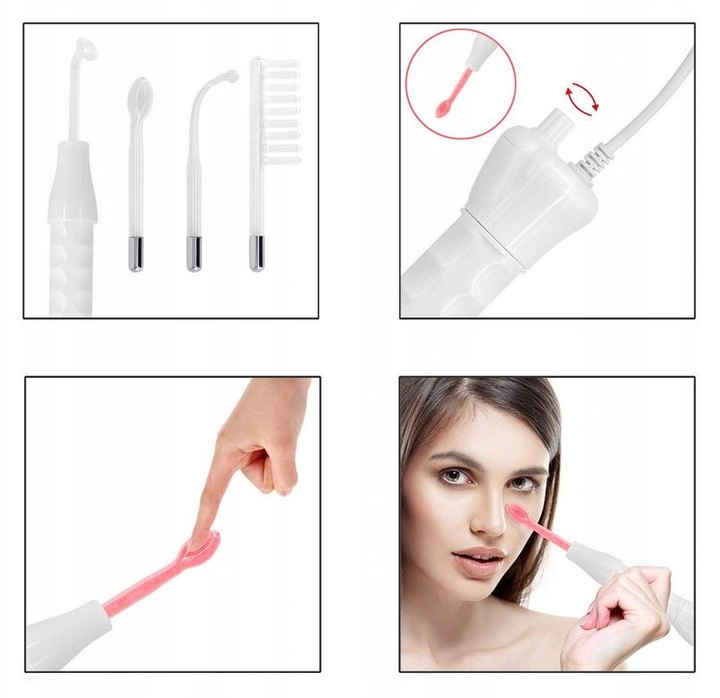 Darsonval elektrostymulacja włosów skóry 4 peloty