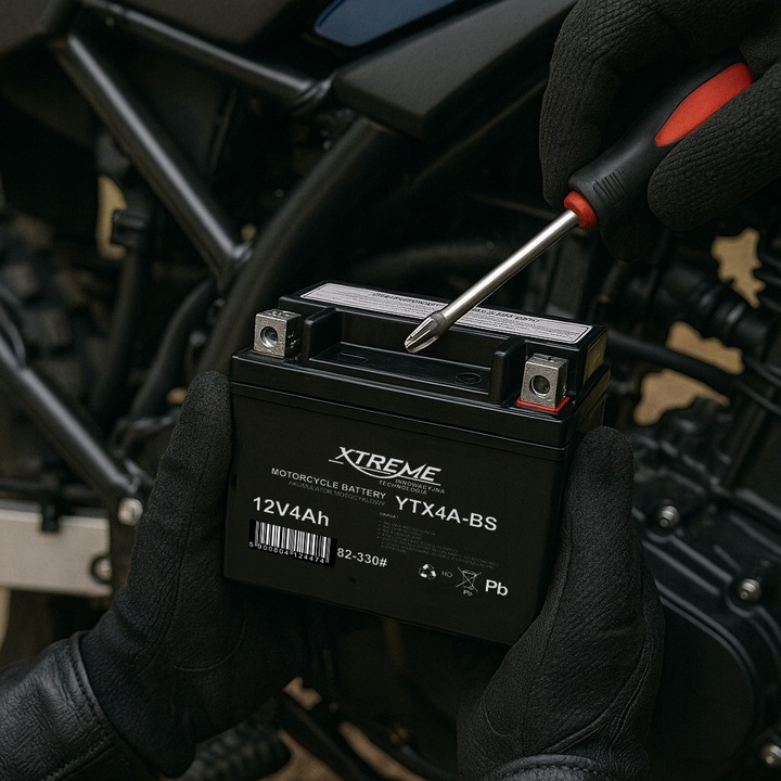 AKUMULATOR MOTOCYKLOWY XTREME 12V 4Ah BEZOBSŁUGOWY SKUTER MOTOR QUAD ATV