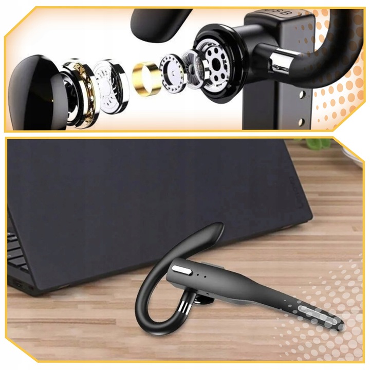 ZESTAW SŁUCHAWKOWY BEZPRZEWODOWA SŁUCHAWKA DO ROZMÓW BLUETOOTH 5.1