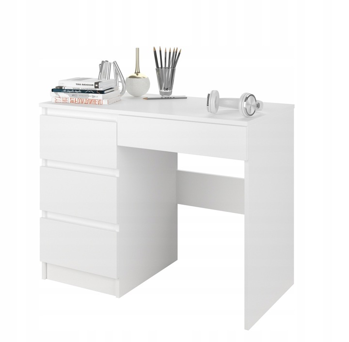 Meble Biurko komputerowe stolik 96cm białe N-34L