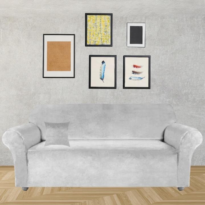 POKROWIEC NA KANAPĘ SOFĘ NAROŻNIK ELASTYCZNY WELUR PLUSZ 190-230 OEKO TEX