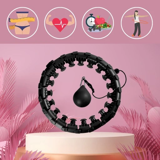 SMART HULA HOP Z OBCIĄŻENIEM ODCHUDZAJĄCE OBCIĄŻNIKIEM Z WYPUSTKAMI HULAHOP