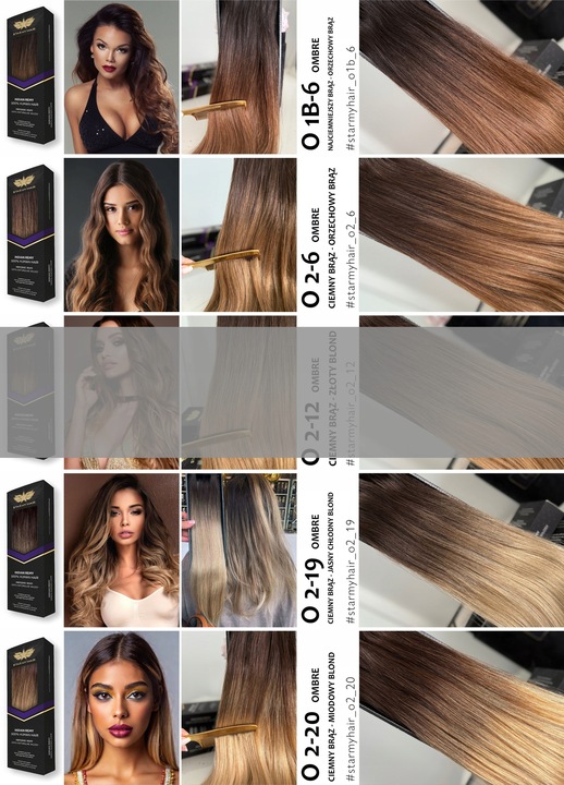 Włosy doczepiane naturalne CLIP-IN 50-55cm 3 taśmy