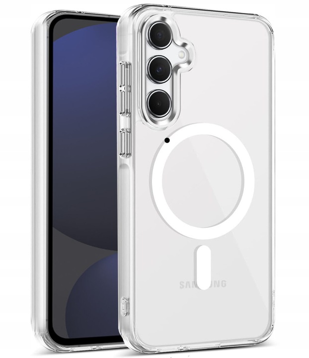Etui Do SAMSUNG GALAXY S24 Fe +Szkło WZMACNIANE 360° do MAGSAFE CLEAR CASE