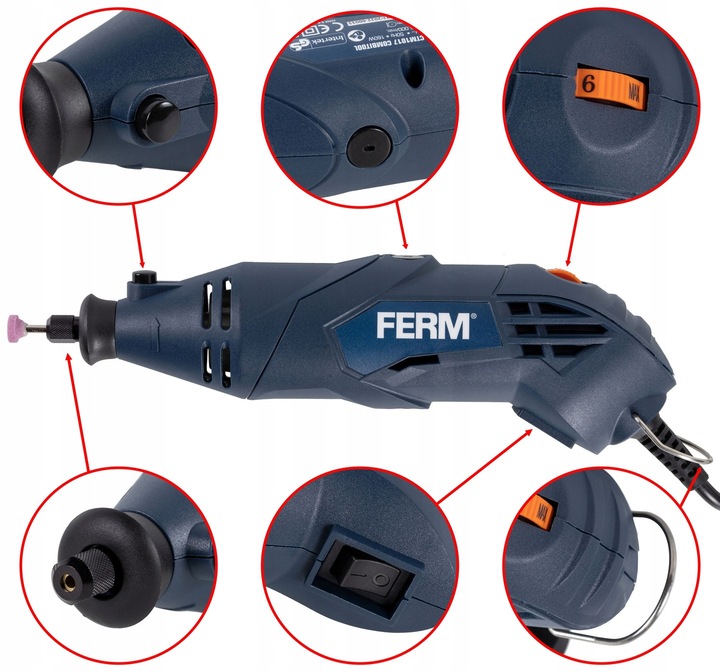 MINI SZLIFIERKA MULTISZLIFIERKA + AKCESORIA FERM