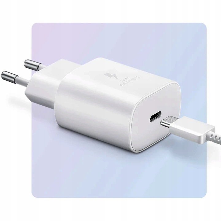 Ładowarka Do Samsung 25W (Szybka, Oryginalna, USB C) + Kabel USB C do USB-C
