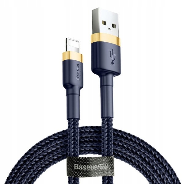 BASEUS MOCNY KABEL USB DO LIGHTNING IPHONE IPAD PRZEWÓD OPLOT 2.4A 100cm
