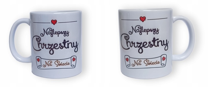 PODZIĘKOWANIE Dla Ojca Chrzestnego PIERWSZA KOMUNIA - Ręcznik Kubek