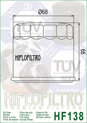 HIFLO FILTR OLEJU HF 138