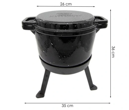 Kociołek żeliwny emaliowany MARMUREK 3w1 8 l