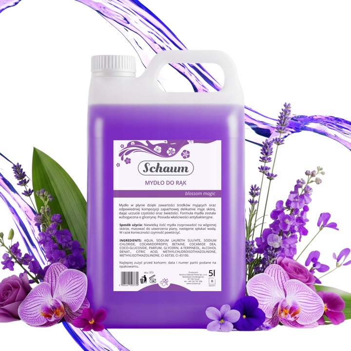 MYDŁO W PŁYNIE DO DOZOWNIKÓW DO RĄK 5L WYDAJNE KWIATOWE ANTYBAKTERYJNE