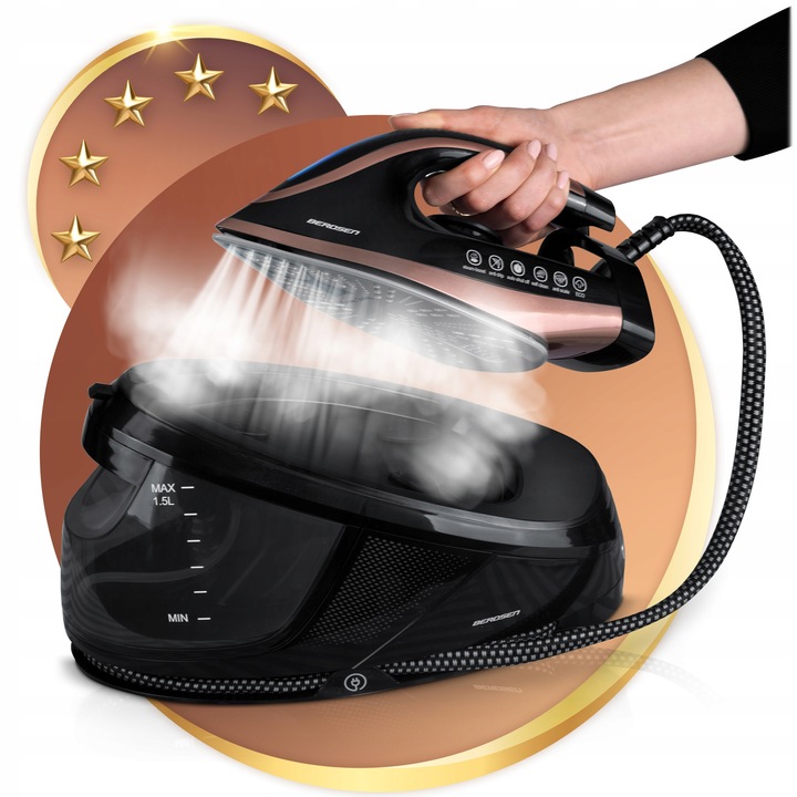 STACJA PAROWA GENERATOR PARY ŻELAZKO 3000W MOCNA CERAMICZNA POWŁOKA