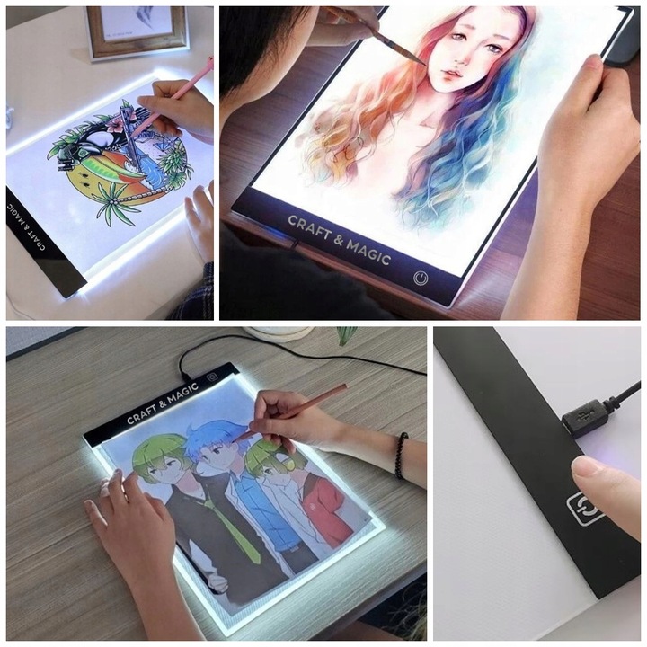 TABLET GRAFICZNY - ROZMIAR A4 - PREZENT POD CHOINKĘ - DESKA KREŚLARSKA