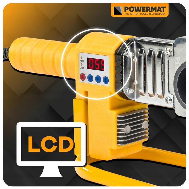 ZGRZEWARKA LCD DO RUR PP PCV MATRYCE 16-63mm 2800W POLIFUZYJNA