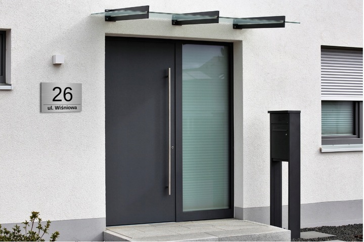 TABLICZKA TABLICA ADRESOWA NUMER DOMU ALUMINIOWA NAZWA NR ULICY ADRES 30X20