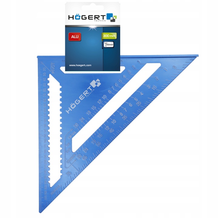 KĄTOWNIK CIESIELSKI STOLARSKI ALUMINIOWY MOCNY 300 x 300 mm HOGERT HT4M214