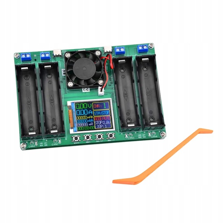 Miernik Tester pojemności ogniw akumulatorów 4 x 18650 USB