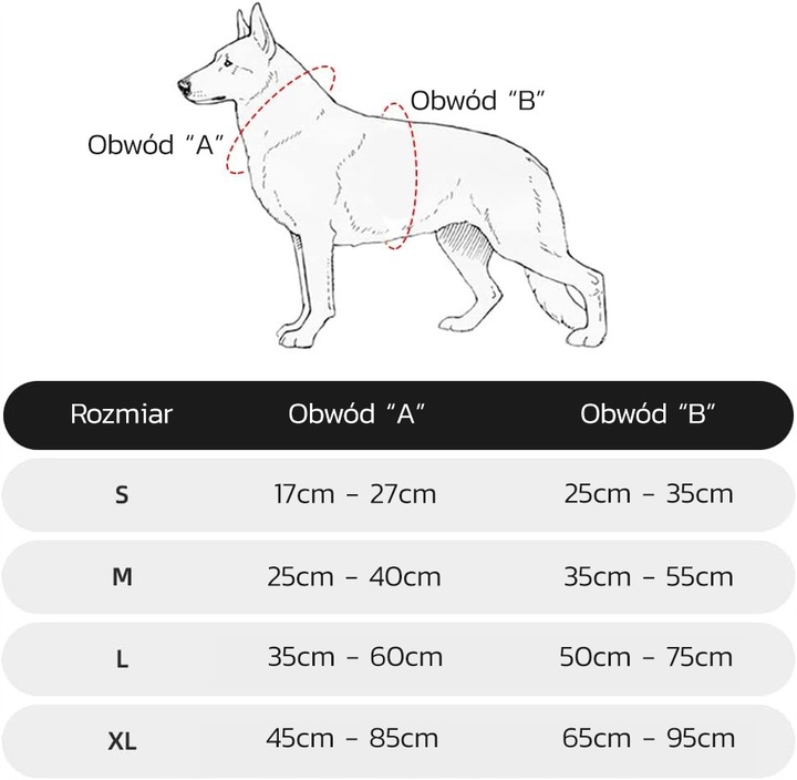 SZELKI GUARD DLA PSA REGULOWANE MOCNE BEZUCISKOWE WYGODNE PORZĄDNE roz. L