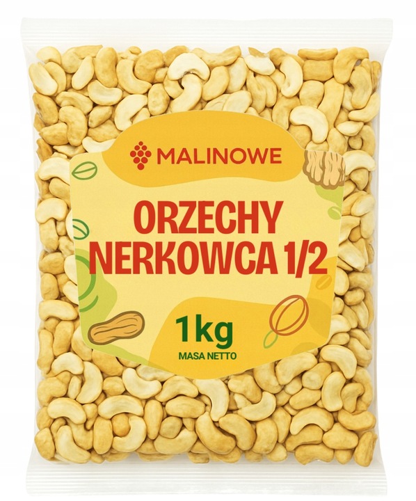 ORZECHY NERKOWCA POŁÓWKI 1kg NERKOWCE DOSKONAŁE JAKOŚĆ PREMIUM