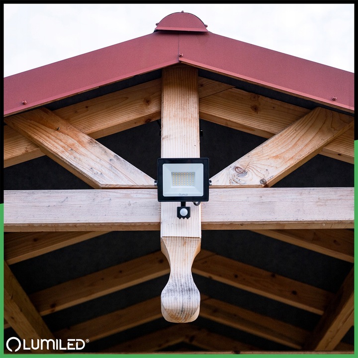 HALOGEN NAŚWIETLACZ LED 50W ZEWNĘTRZNY LAMPA Z CZUJNIKIEM RUCHU Garaż