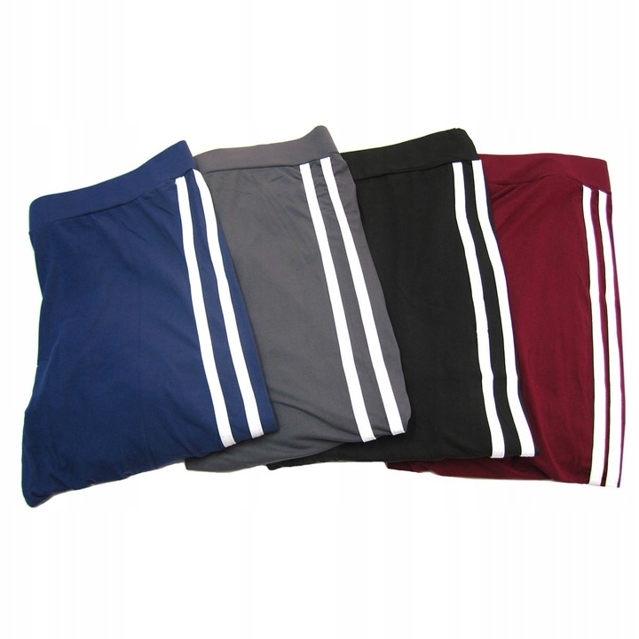 Legginsy z Lampasem Czarne Wysoki Stan Kryjące Miękkie Wygodne MORAJ L/XL