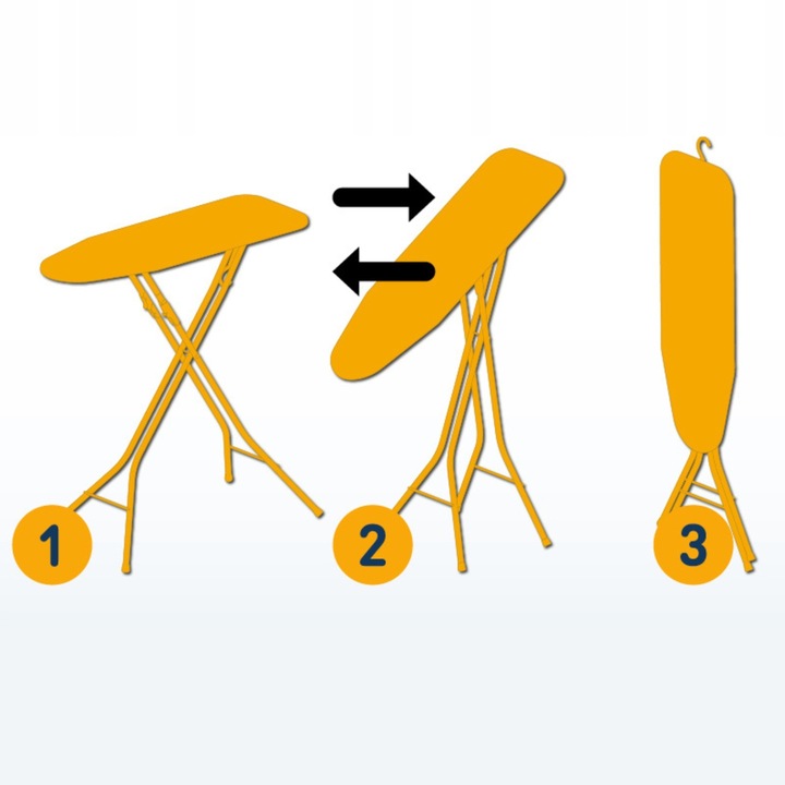 Mała deska do prasowania RORETS TEMPO SPACE GREY z haczykiem lekka