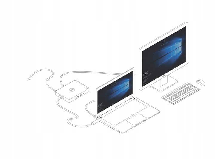 Uniwersalna Stacja Dokująca USB-C Dell Business Dock HDMI mDP 4K LAN 5xUSB