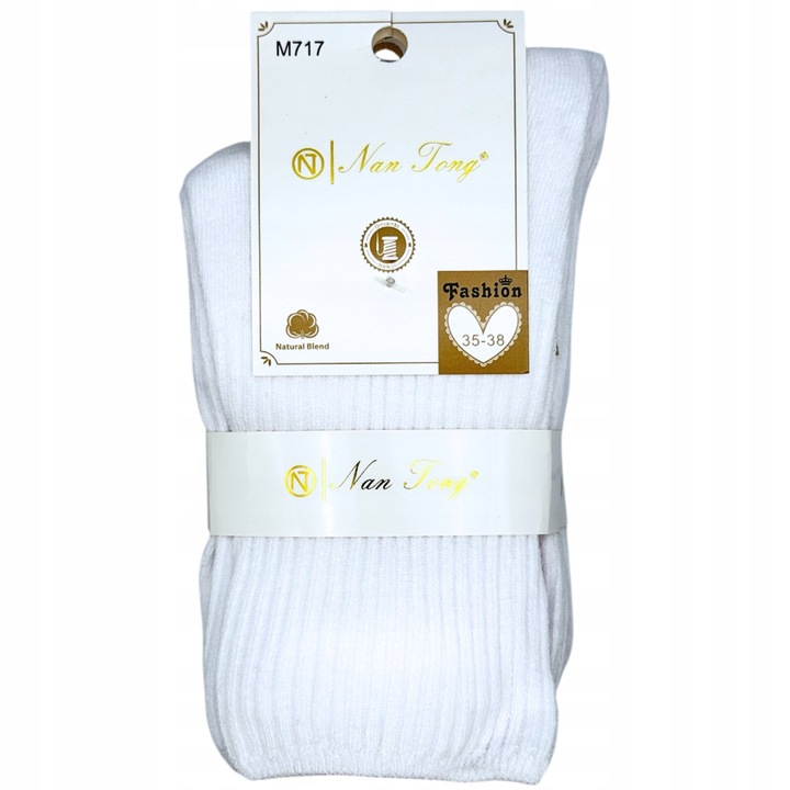 5x SKARPETY BEZUCISKOWE BIAŁE DAMSKIE BAWEŁNIANE 35-38