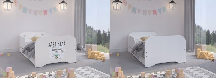 Łóżko MIKI dziecięce 140x70 + materac DUŻO wzorów!