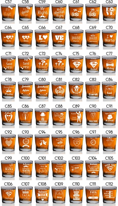 SKRZYNKA KARAFKA SZKLANKI DO WHISKY Z GRAWEREM!