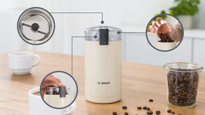 Młynek elektryczny Bosch TSM 6A017C 180 W beżowy/brązowy