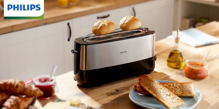 Toster 950W Philips Viva Collection Opiekacz srebrny HD2692/90