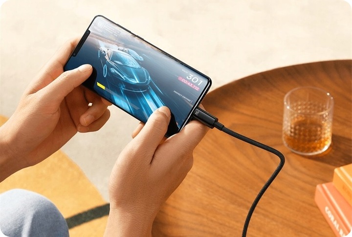 BASEUS MOCNY KABEL USB-C SZYBKIE ŁADOWANIE PRZEWÓD TYP-C 240W PD 3.1 QC 3M