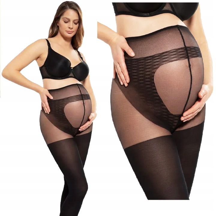 RAJSTOPY CIĄŻOWE 40 DEN BODY PROTECT CZARNE GRUBE NA ZIMĘ BEZUCISKOWE