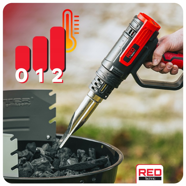 OPALARKA ELEKTRYCZNA Z REGULACJĄ 2 BIEGI LCD 50-650°C 2200W MOCNA +5