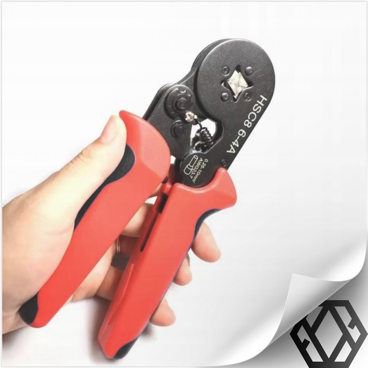 ZACISKARKA PRASKA DO KONEKTORÓW KOŃCÓWEK KABLI TULEJEK 0.25-10mm²