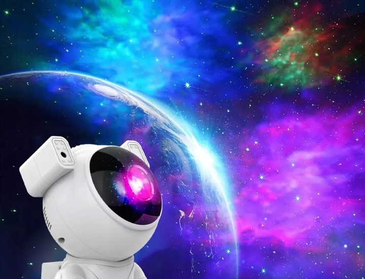 PROJEKTOR GWIAZD ASTRONAUTA RZUTNIK LED LAMPKA NOCNA DLA DZIECI