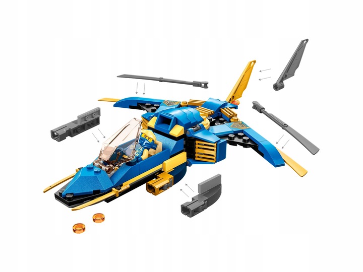 LEGO Ninjago Odrzutowiec ponaddźwiękowy Jay’a EVO 71784 + Lodowy smok 30649