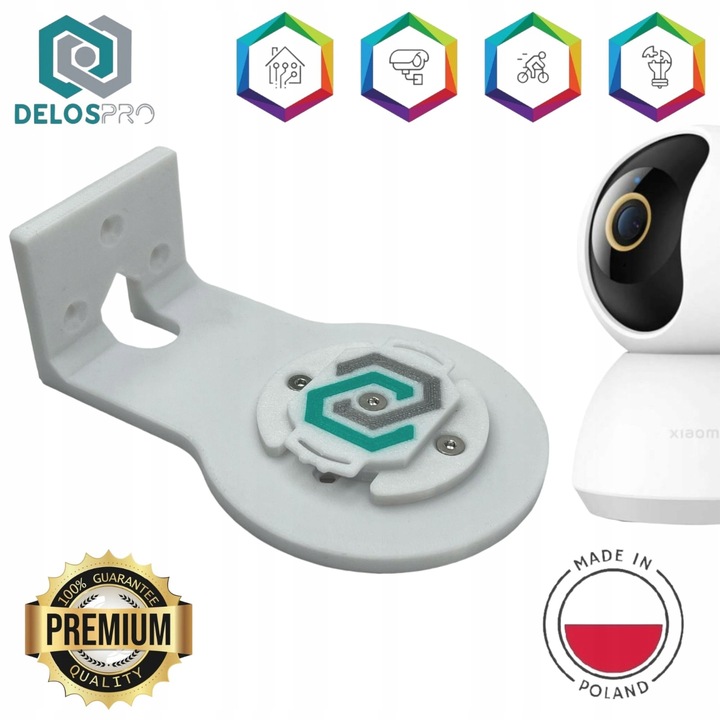 Uchwyt ścienny z adapterem do KAMERY IP XIAOMI C200 C300 C400 DELOSPRO