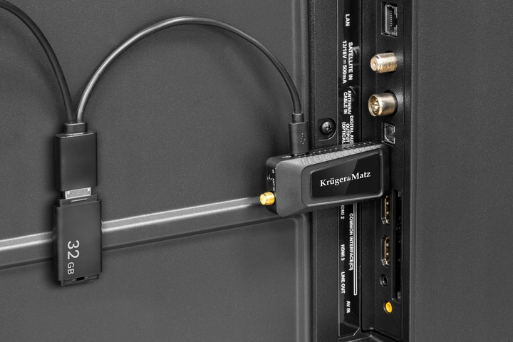 Tuner DVB-T2 KrugerMatz H.265 HEVC dekoder do HDMI