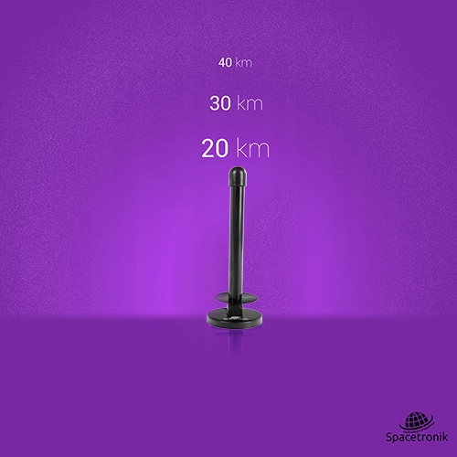 Antena DVB-T2 do Telewizji naziemnej Aktywna TV pokojowa 30 dB 4K LTE