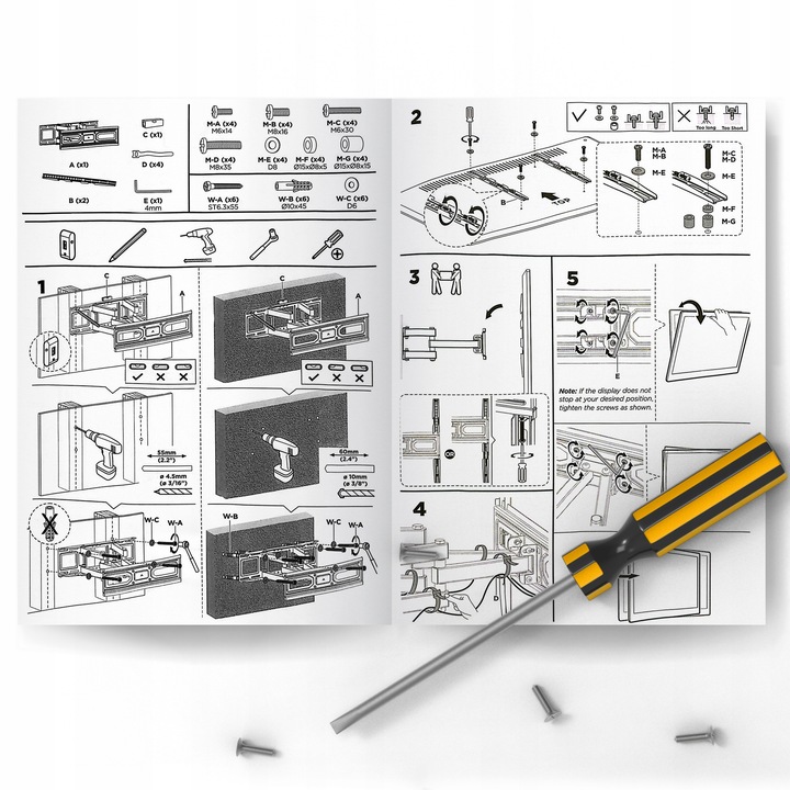 UCHWYT TELEWIZORA WIESZAK TV 32-70'' OBROTOWY RUCHOMY ŚCIENNY UNIWERSALN 0F