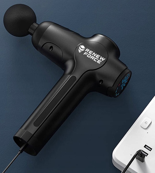 PISTOLET DO MASAŻU masażer do pleców ciała nóg karku stóp +10 KOŃCÓWEK 120W