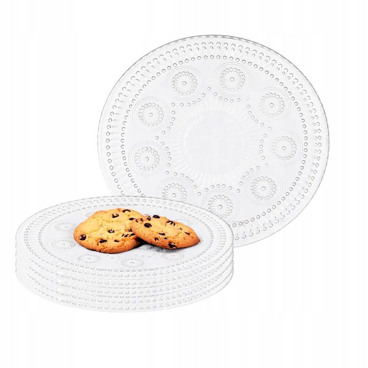 Talerzyki deserowe Talerze do ciasta Altom Design Daisy 17 cm Zestaw 6 szt