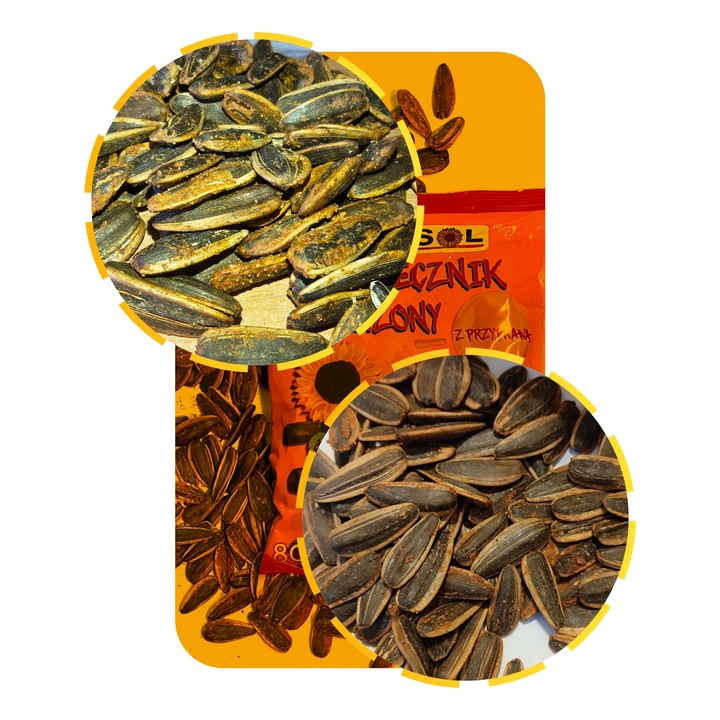 SŁONECZNIK PRAŻONY TURECKI MIRASOL 80G Z PRZYPRAWAMI 13 SZTUK