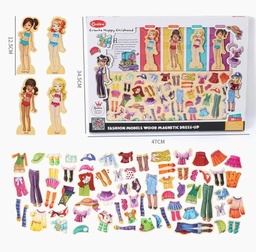 MAGNETYCZNA GRA UBIERANKA UKŁADANKA PUZZLE MONTESSORI